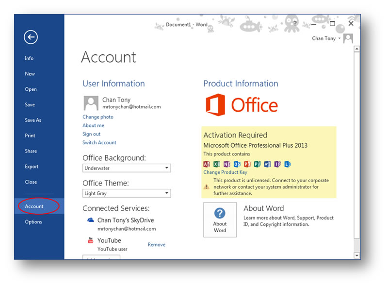 Easier File Sharing Feature in MS Office 2013
