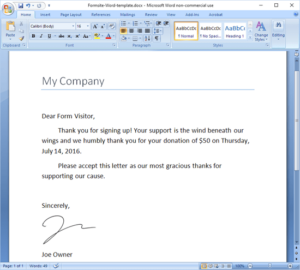 Personalizing Documents in MS Word 2016